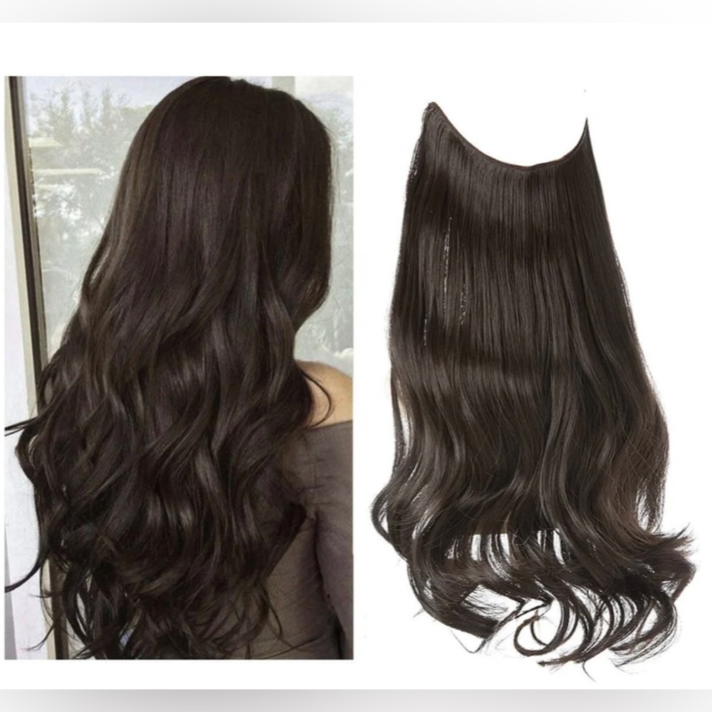 Synthetic 18” halo hair extensions